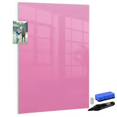 Tablă magnetică de scris culoare roz