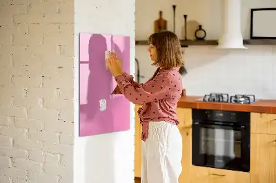 Tablă magnetică de scris culoare roz