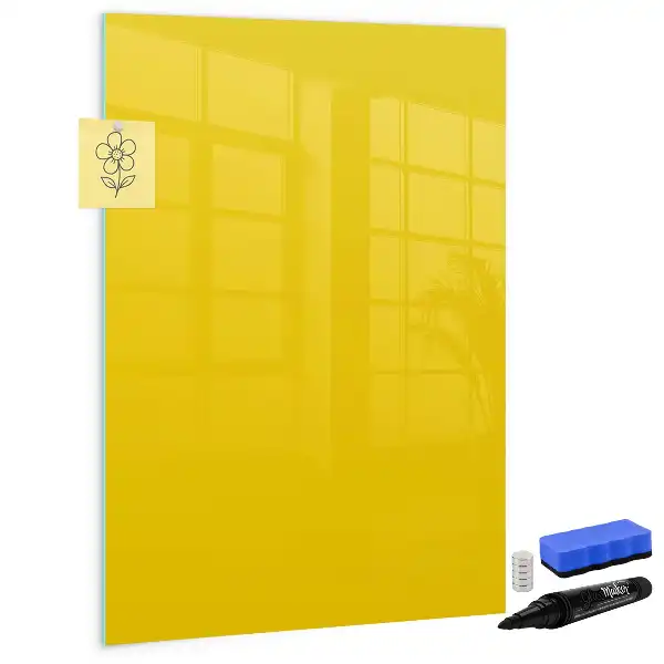 Tablă cu marker culoare galben deschis