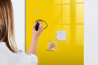 Tablă cu marker culoare galben deschis