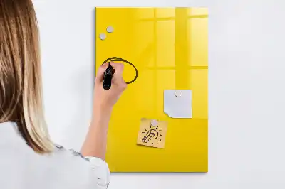 Tablă cu marker culoare galben deschis