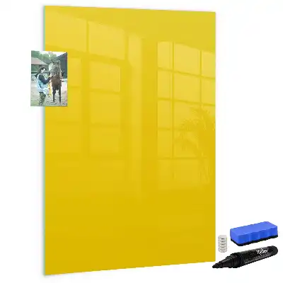 Tablă cu marker culoare galben deschis