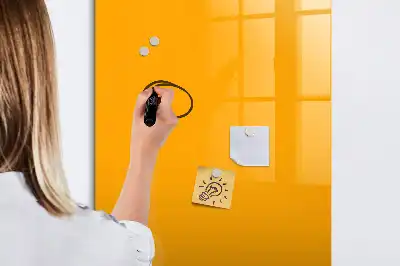 Tablă magnetică de scris culoare galben-auriu