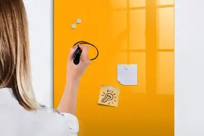 Tablă magnetică de scris culoare galben-auriu