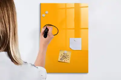 Tablă magnetică de scris culoare galben-auriu