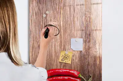 Tablă magnetică pentru scris decorativă cu motiv de ardei iute pe suport de lemn