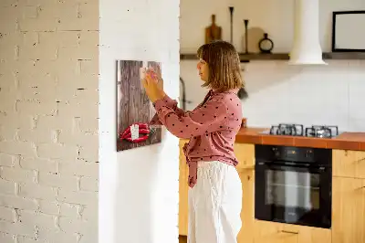 Tablă magnetică pentru scris decorativă cu motiv de ardei iute pe suport de lemn