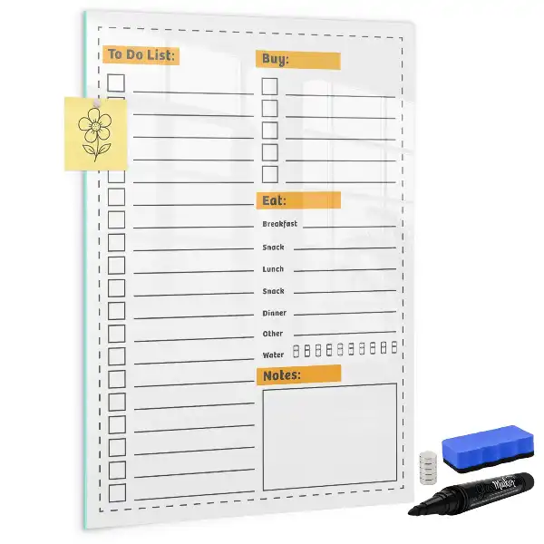 Tablă cu marker pentru lista de sarcini