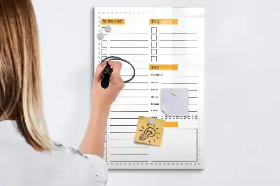 Tablă cu marker pentru lista de sarcini