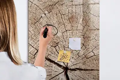 Tablă magnetică de scris cu model de secțiune transversală de copac