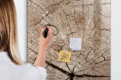 Tablă magnetică de scris cu model de secțiune transversală de copac