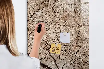 Tablă magnetică de scris cu model de secțiune transversală de copac