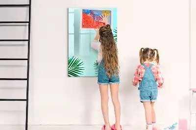 Tablă cu marker decor cu frunze exotice