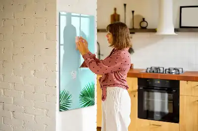 Tablă cu marker decor cu frunze exotice