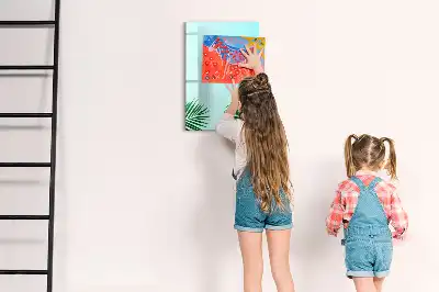 Tablă cu marker decor cu frunze exotice
