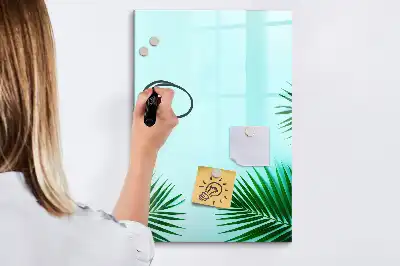 Tablă cu marker decor cu frunze exotice