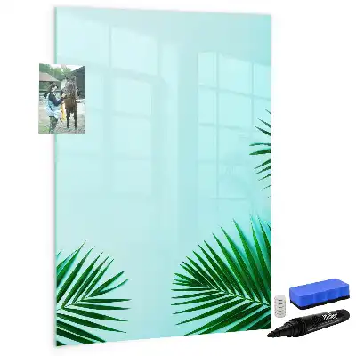 Tablă cu marker decor cu frunze exotice