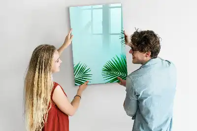 Tablă cu marker decor cu frunze exotice
