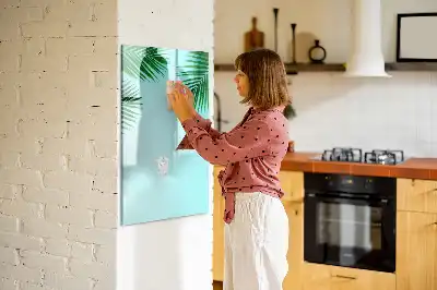 Tablă magnetică de scris cu model frunze de palmier