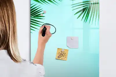 Tablă magnetică de scris cu model frunze de palmier