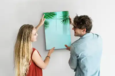 Tablă magnetică de scris cu model frunze de palmier
