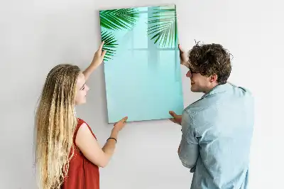 Tablă magnetică de scris cu model frunze de palmier