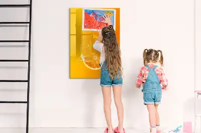 Tablă cu marker suc de portocale