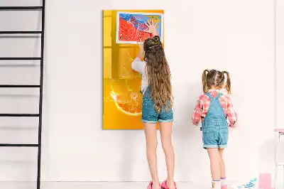 Tablă cu marker suc de portocale
