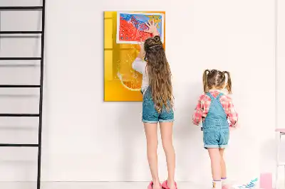 Tablă cu marker suc de portocale