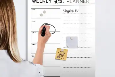 Tablă magnetică de scris planificator săptămânal pentru mese