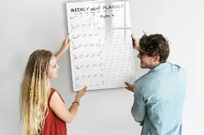 Tablă magnetică de scris planificator săptămânal pentru mese