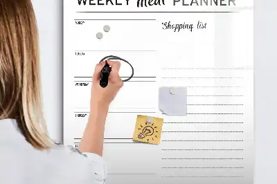 Tablă magnetică de scris planificator săptămânal pentru mese