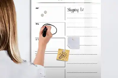 Tablă magnetică de scris planificator săptămânal pentru mese
