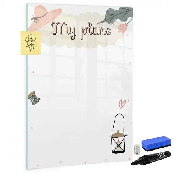 Tablă cu marker pentru organizarea planurilor mele