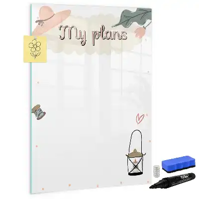Tablă cu marker pentru organizarea planurilor mele