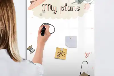 Tablă cu marker pentru organizarea planurilor mele