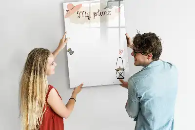 Tablă cu marker pentru organizarea planurilor mele
