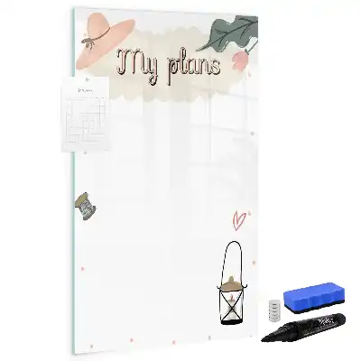 Tablă cu marker pentru organizarea planurilor mele