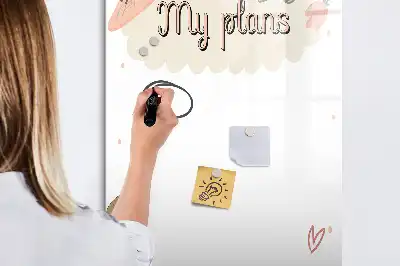 Tablă cu marker pentru organizarea planurilor mele