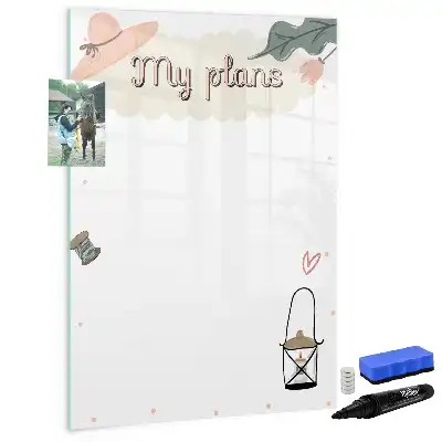 Tablă cu marker pentru organizarea planurilor mele