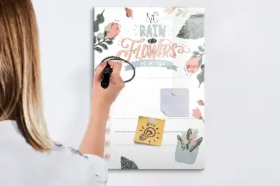 Tablă magnetică de scris listă decorativă
