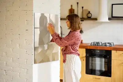 Tablă magnetică de scris cu model abstracție de triunghiuri