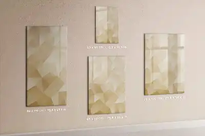 Tablă magnetică de scris cu model abstracție de triunghiuri