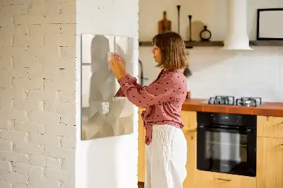 Tablă magnetică de scris cu model abstracție de triunghiuri
