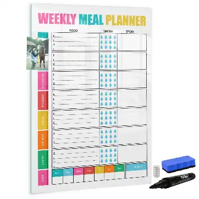 Tablă magnetică pentru scris planificator săptămânal de mese