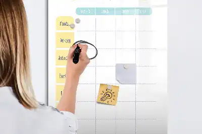 Tablă magnetică de scris planificator săptămânal de mese