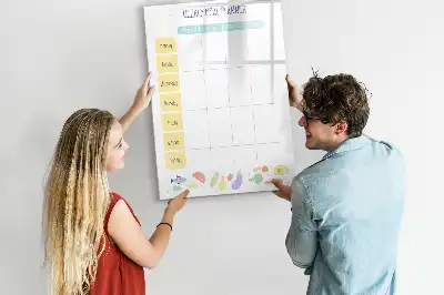 Tablă magnetică de scris planificator săptămânal de mese