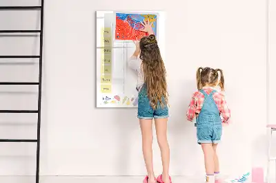 Tablă magnetică de scris planificator săptămânal de mese