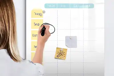Tablă magnetică de scris planificator săptămânal de mese