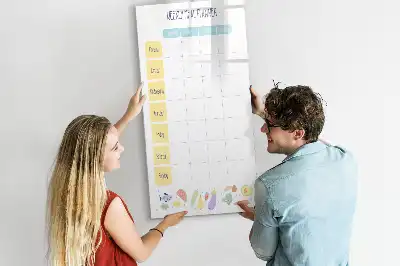 Tablă magnetică de scris planificator săptămânal de mese